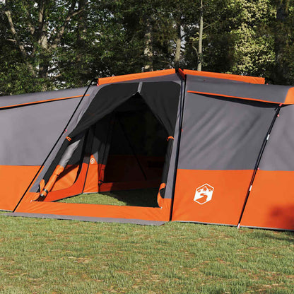 vidaXL Family Tent Grey and Orange 833 x 585 x 216 cm Taffeta