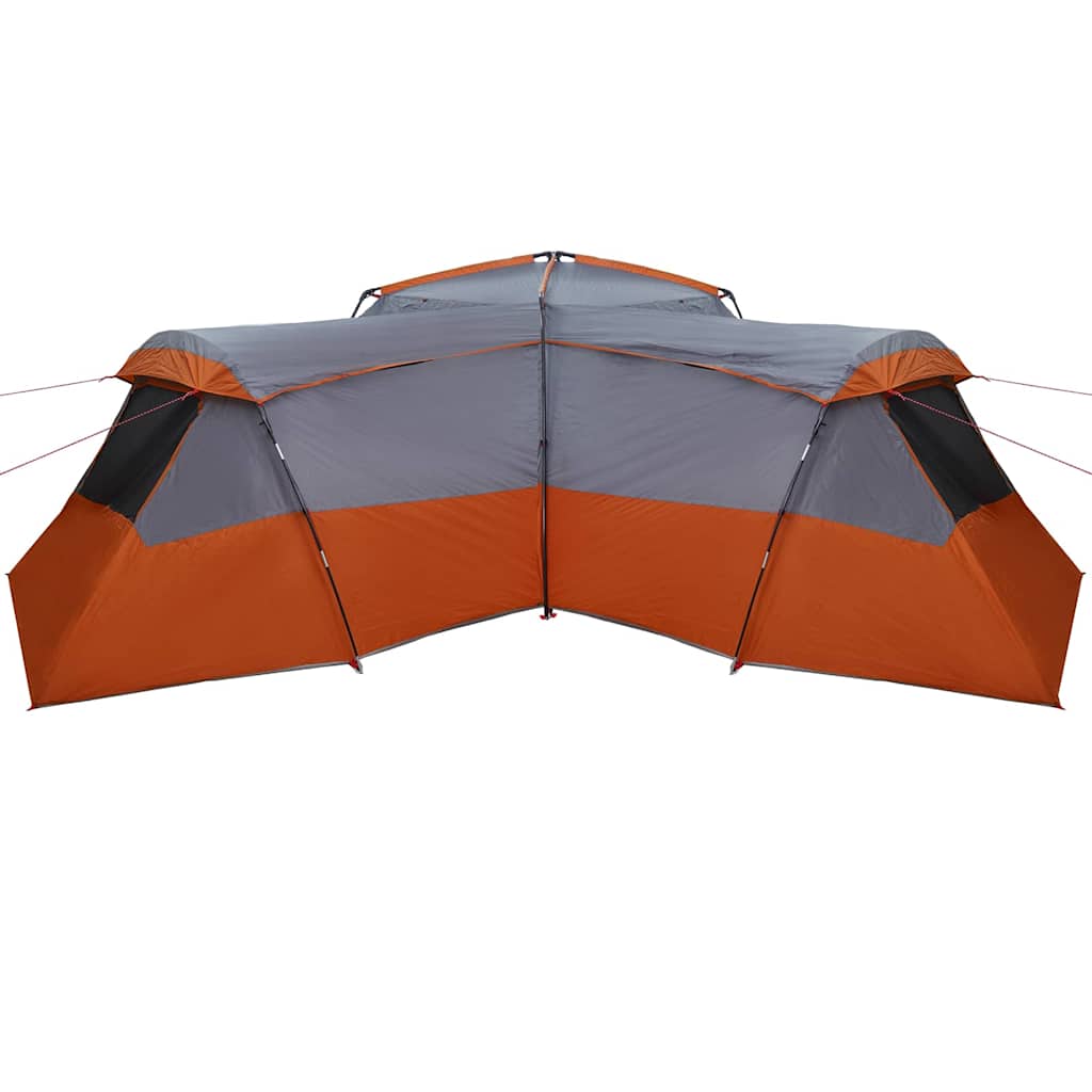 vidaXL Family Tent Grey and Orange 833 x 585 x 216 cm Taffeta