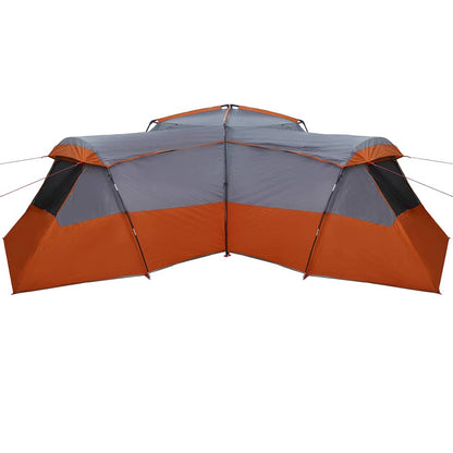vidaXL Family Tent Grey and Orange 833 x 585 x 216 cm Taffeta