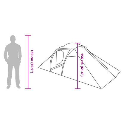 vidaXL Tunnel tent Grey and Orange 510 x 240 x 156 cm Taffeta