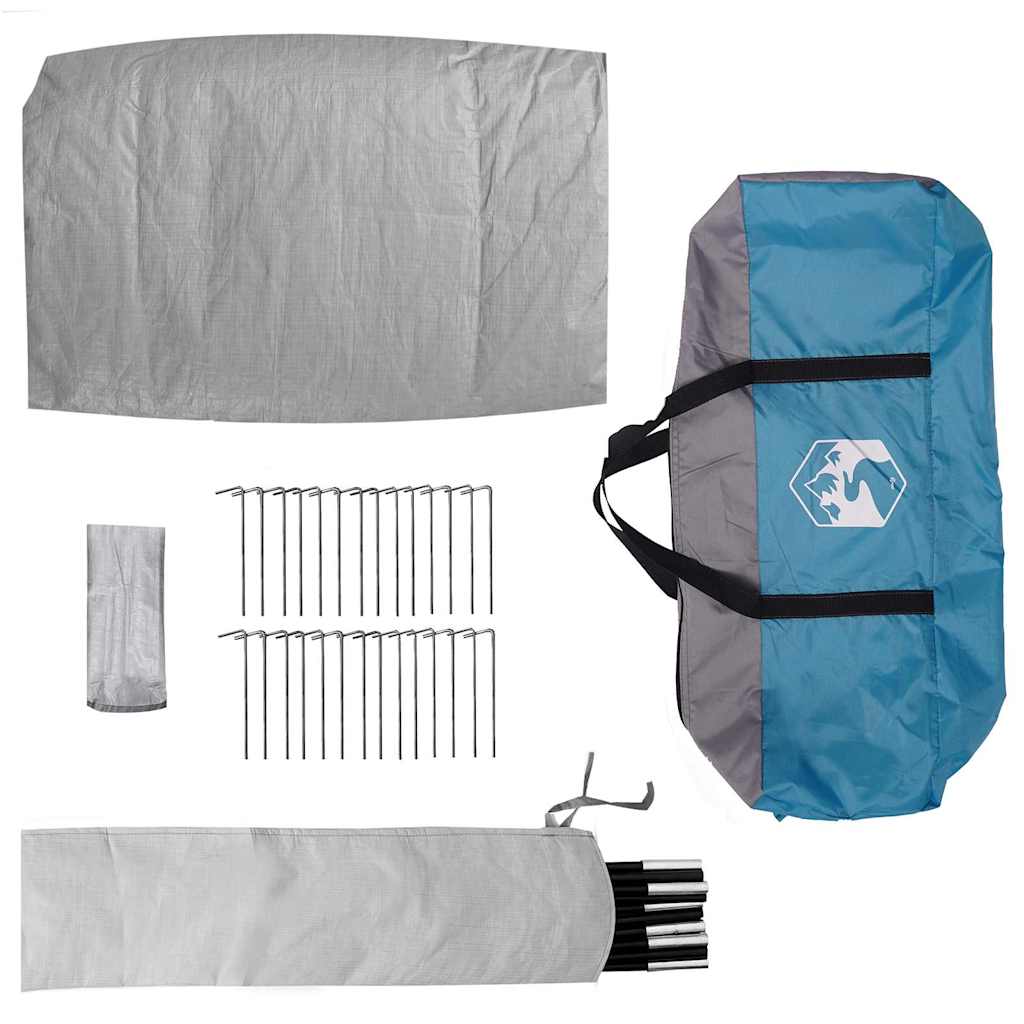 vidaXL Tunnel tent with Roof Blue 500 x 348 x 200 cm Taffeta