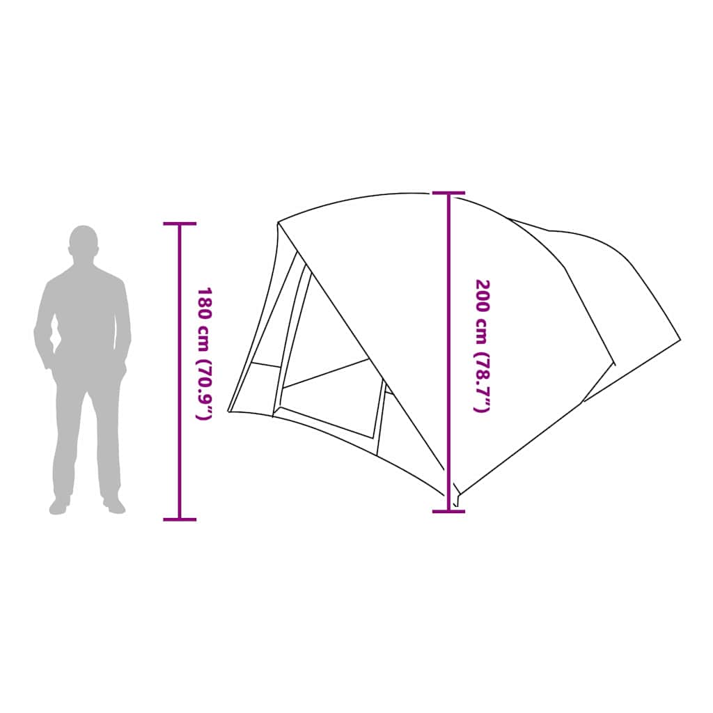 vidaXL Tunnel tent with Roof Blue 500 x 348 x 200 cm Taffeta