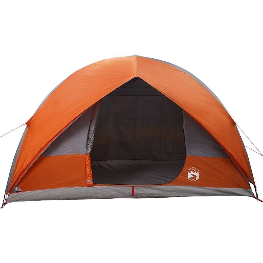 vidaXL Tunnel tent Grey and Orange 500 x 348 x 200 cm Taffeta