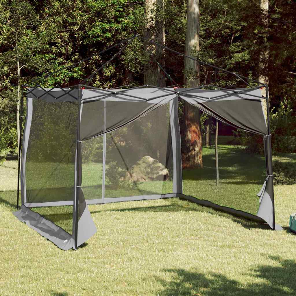 vidaXL Inner Tent with Roof Grey and Orange 303 x 303 x 196 cm Taffeta