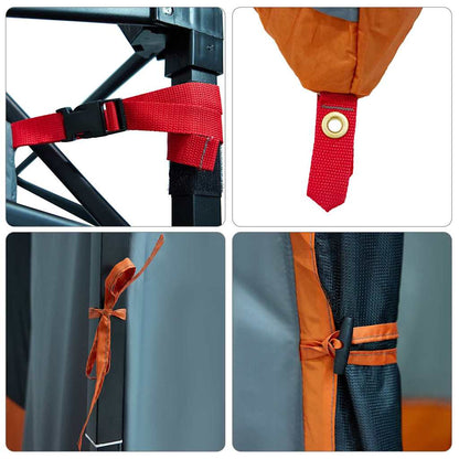 vidaXL Inner Tent with Roof Grey and Orange 290 x 288 x 234 cm Taffeta