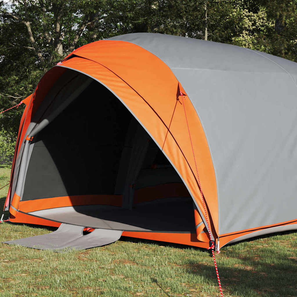 vidaXL Tunnel tent Grey and Orange 410 x 285 x 198 cm Taffeta