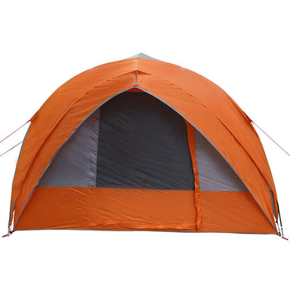 vidaXL Tunnel tent Grey and Orange 410 x 285 x 198 cm Taffeta