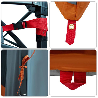 vidaXL Inner Tent with Roof Grey and Orange 291 x 291 x 240 cm Taffeta