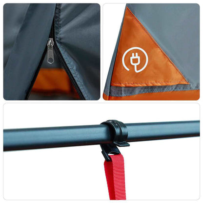 vidaXL Inner Tent with Roof Grey and Orange 291 x 291 x 240 cm Taffeta