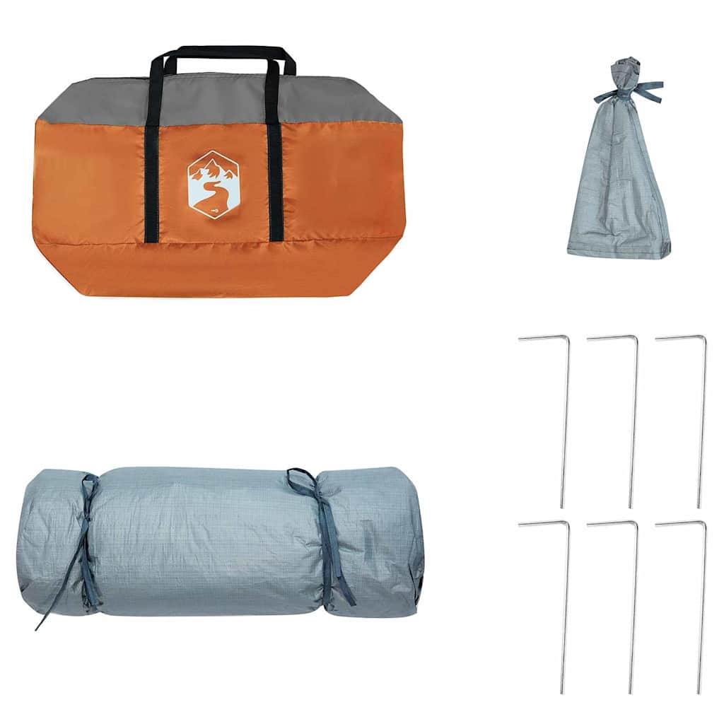 vidaXL Inner Tent with Roof Grey and Orange 291 x 291 x 240 cm Taffeta