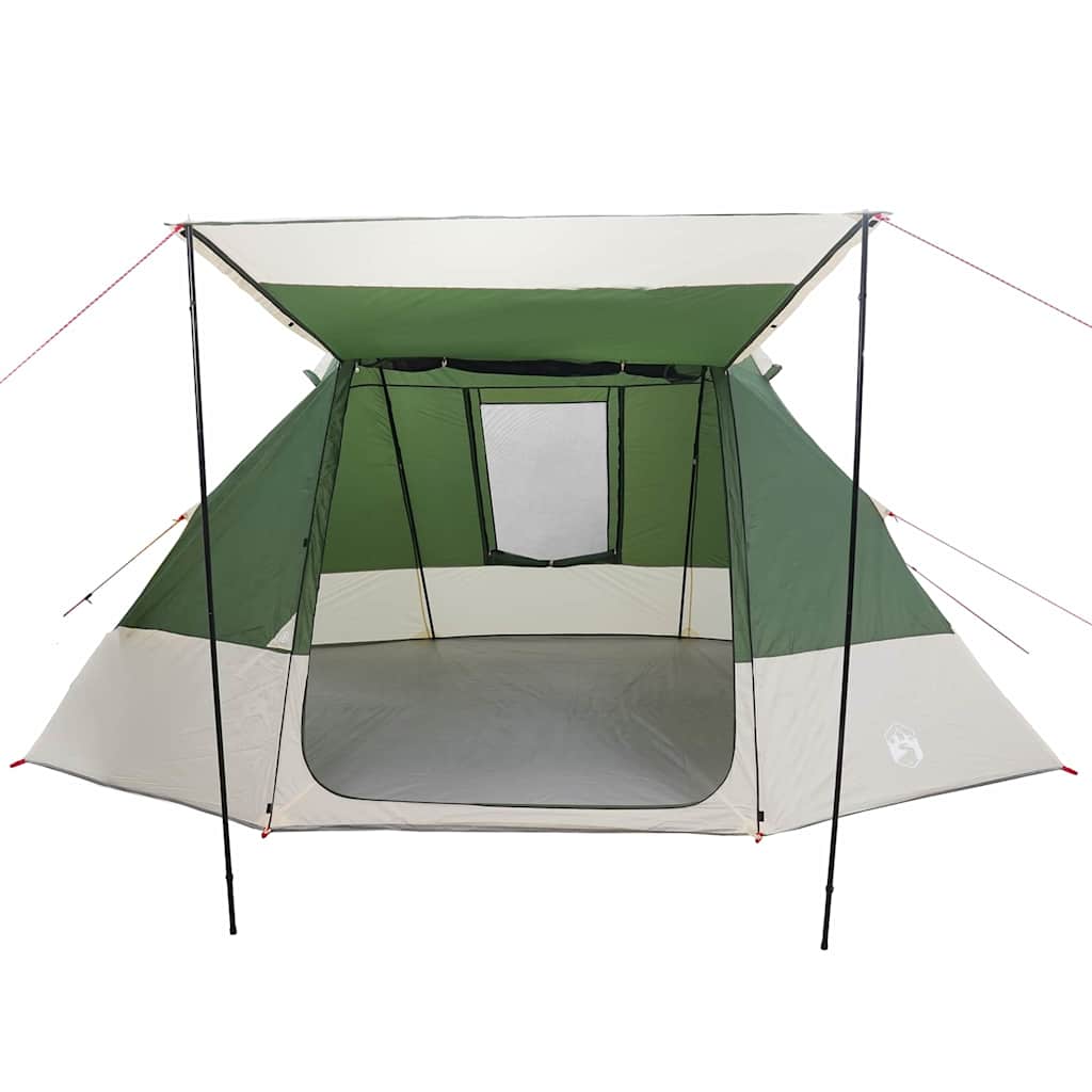 vidaXL Camping Tent with Roof Green 482 x 360 x 227 cm Taffeta