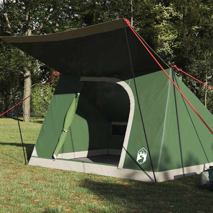 vidaXL Camping Tent with Roof Green 223 x 163 x 130 cm Taffeta
