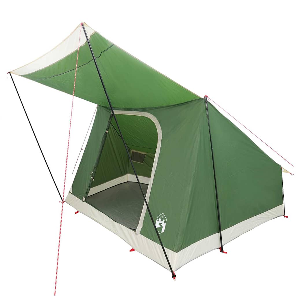 vidaXL Camping Tent with Roof Green 223 x 163 x 130 cm Taffeta