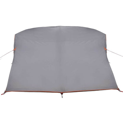 vidaXL Camping Tent Grey and Orange 275 x 230 x 140 cm Taffeta