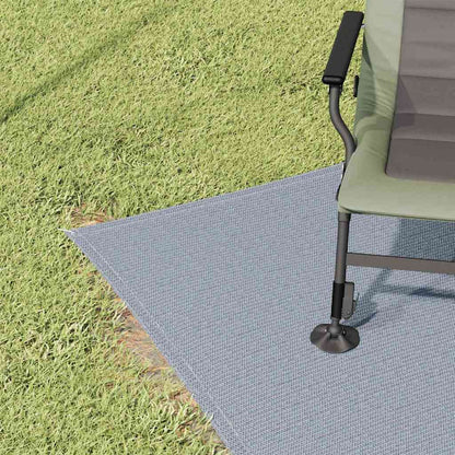 vidaXL Tent Carpet Folding Blue and Grey 200 x 200 cm Polyethylene