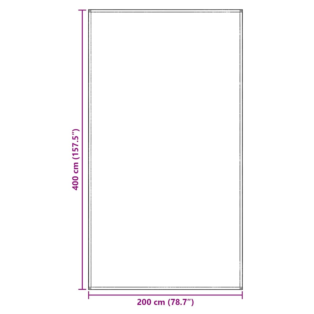 vidaXL Tent Carpet Folding Blue and Grey 400 x 200 cm Polyethylene