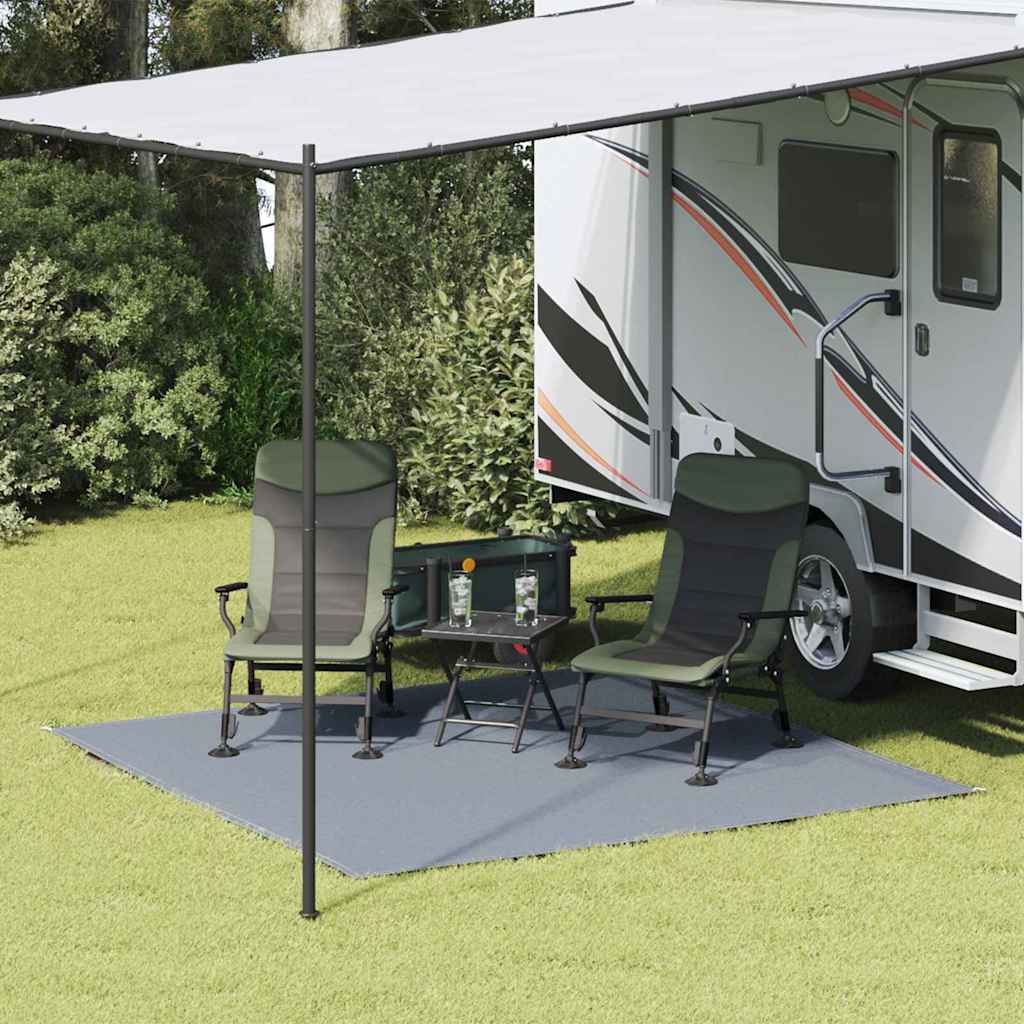 vidaXL Tent Carpet Folding Blue and Grey 250 x 250 cm Polyethylene