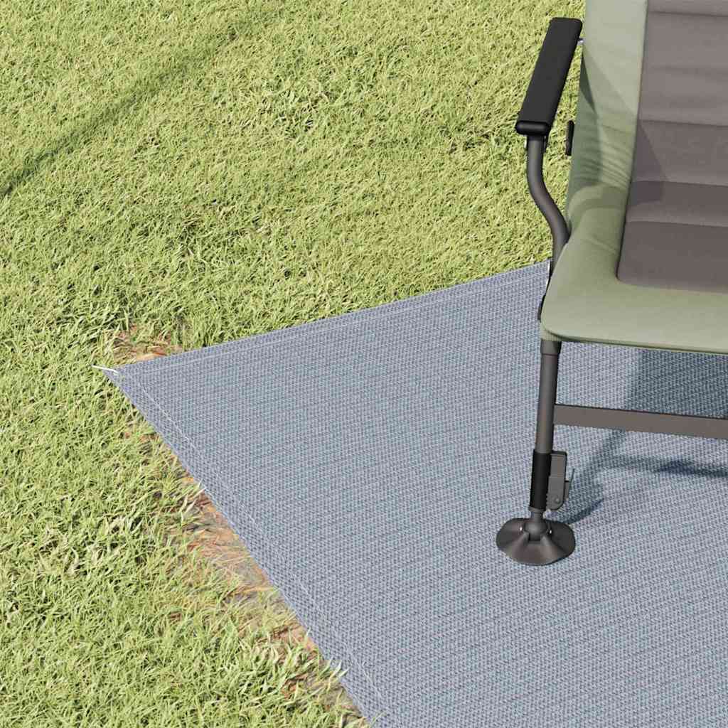 vidaXL Tent Carpet Folding Blue and Grey 250 x 250 cm Polyethylene