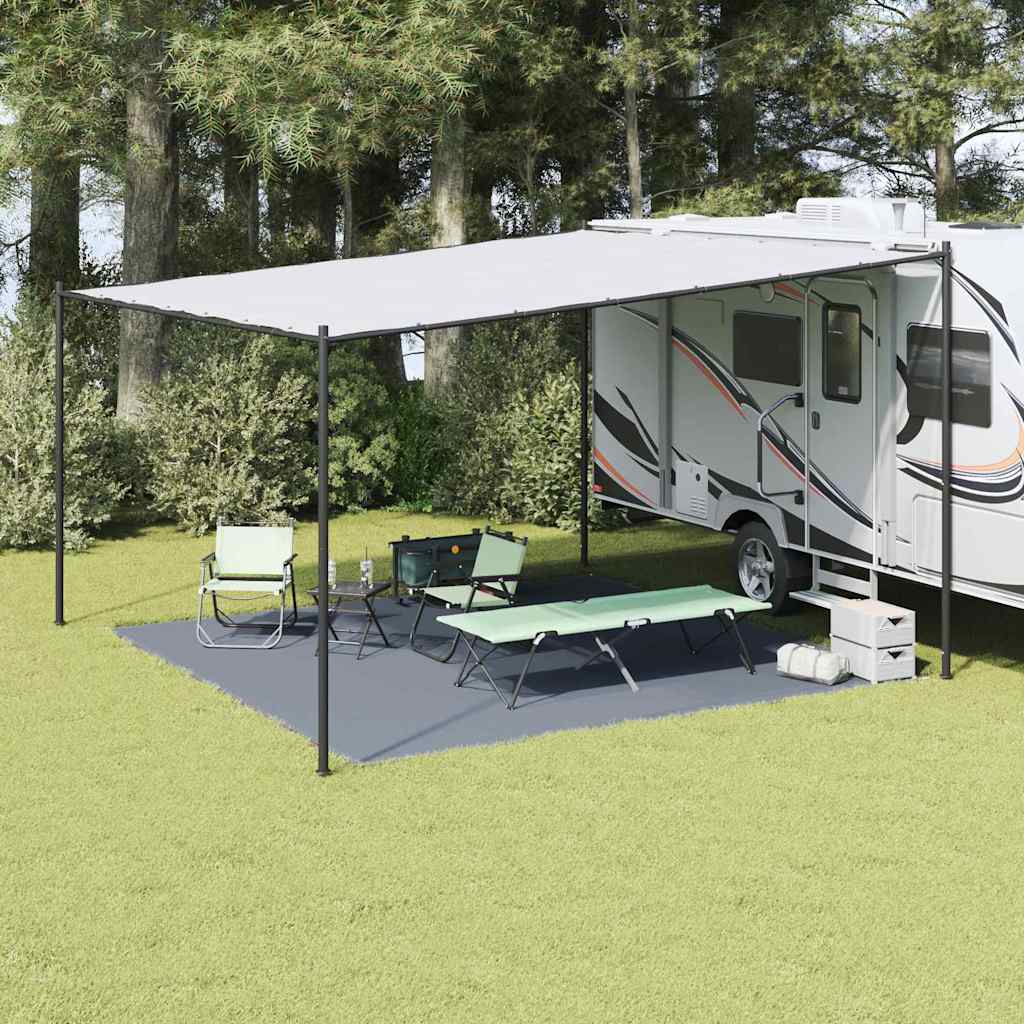 vidaXL Tent Carpet Folding Blue and Grey 400 x 400 cm Polyethylene
