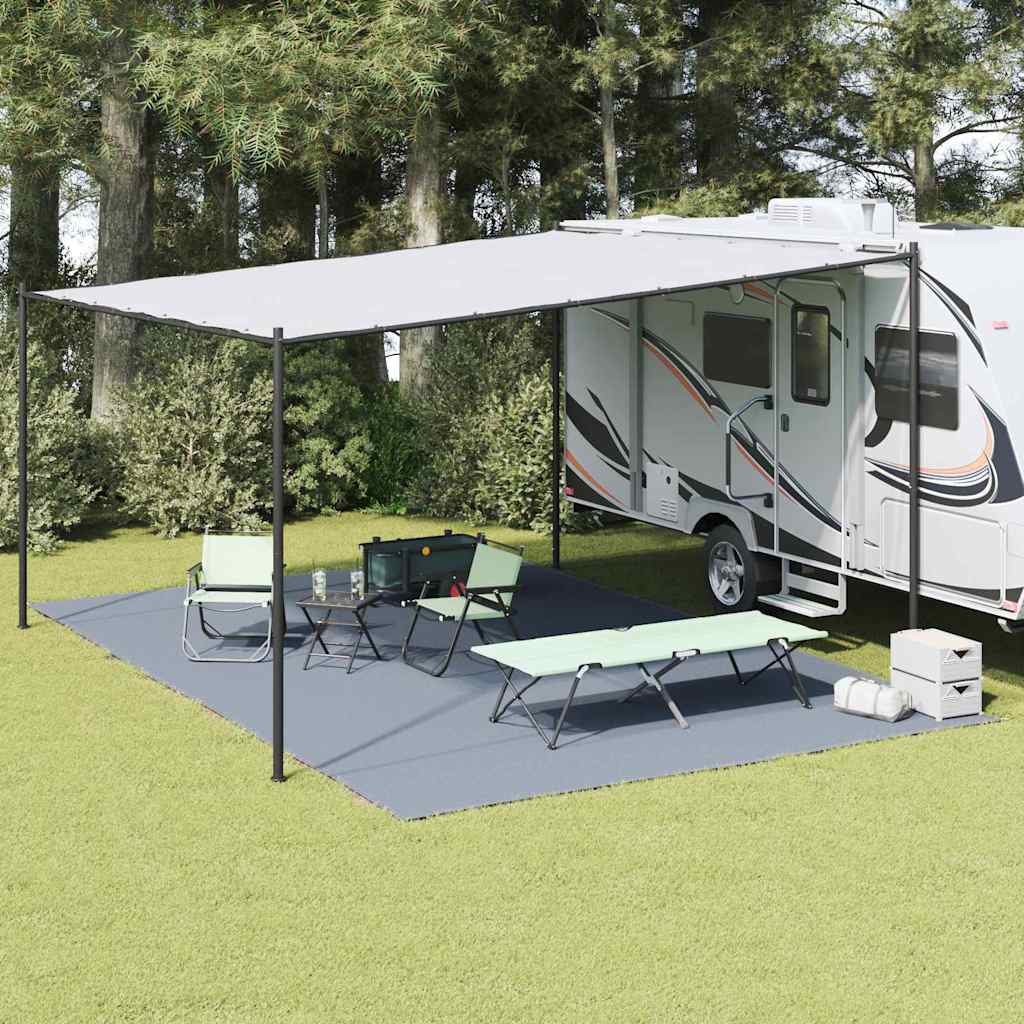vidaXL Tent Carpet Folding Blue and Grey 600 x 400 cm Polyethylene