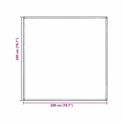 vidaXL Tent Carpet Folding Manual Light Grey 200 x 200 cm Polyethylene