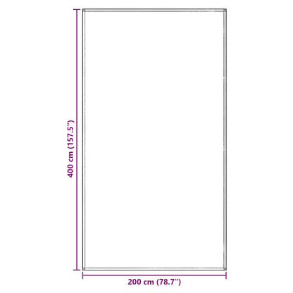 vidaXL Tent Carpet Folding Manual Light Grey 400 x 200 cm Polyethylene