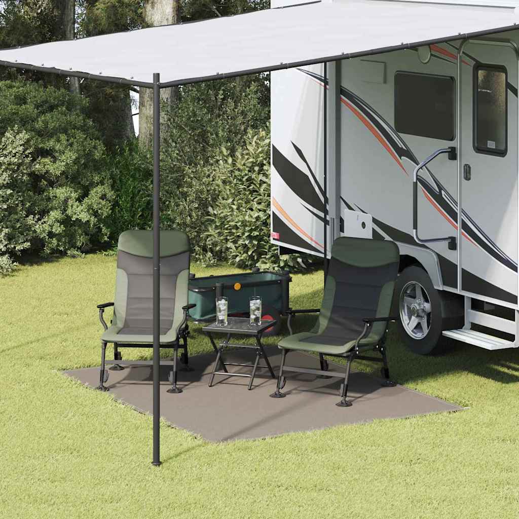 vidaXL Tent Carpet Folding Manual Light Grey 200 x 250 cm Polyethylene