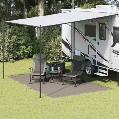 vidaXL Tent Carpet Folding Manual Light Grey 400 x 250 cm Polyethylene