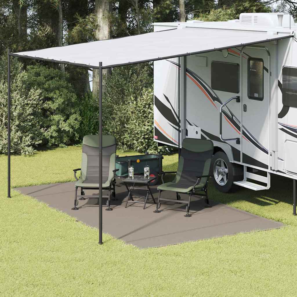vidaXL Tent Carpet Folding Manual Light Grey 450 x 250 cm Polyethylene