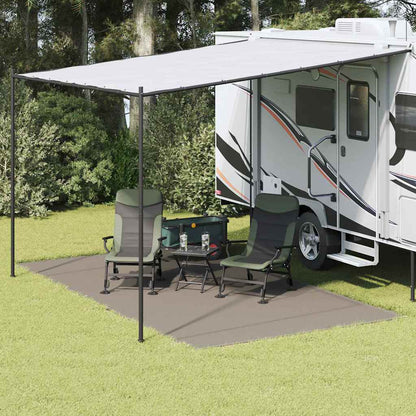 vidaXL Tent Carpet Folding Manual Light Grey 450 x 250 cm Polyethylene