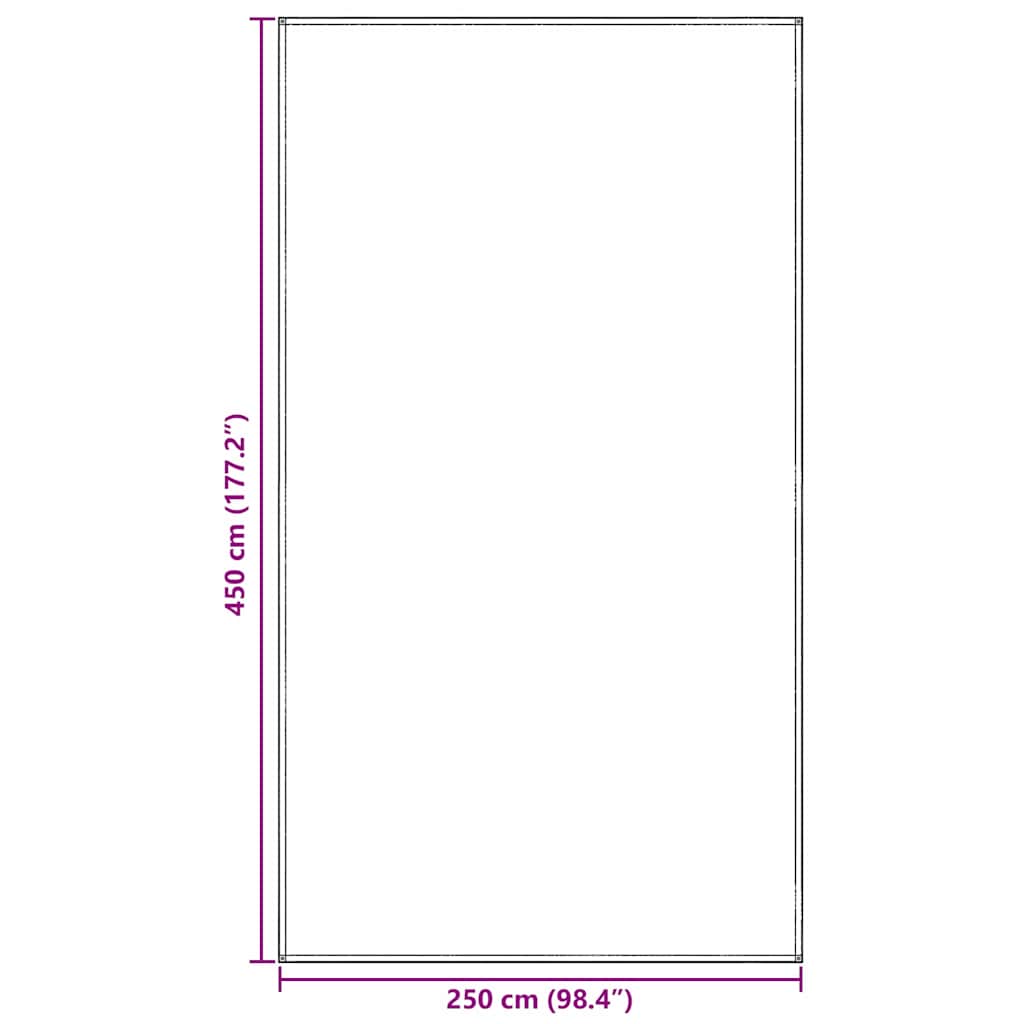 vidaXL Tent Carpet Folding Manual Light Grey 450 x 250 cm Polyethylene