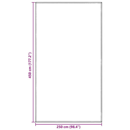 vidaXL Tent Carpet Folding Manual Light Grey 450 x 250 cm Polyethylene