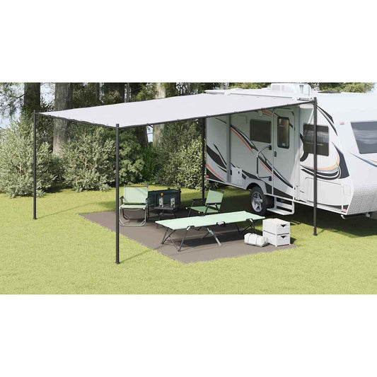vidaXL Tent Carpet Folding Manual Light Grey 500 x 250 cm Polyethylene