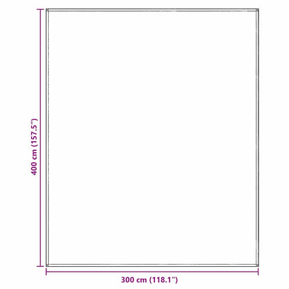vidaXL Tent Carpet Folding Manual Light Grey 400 x 300 cm Polyethylene