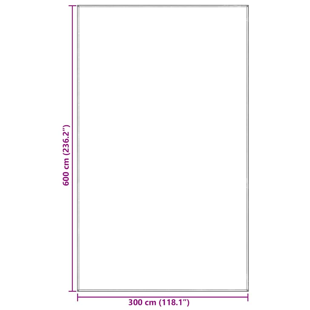 vidaXL Tent Carpet Folding Manual Light Grey 600 x 300 cm Polyethylene
