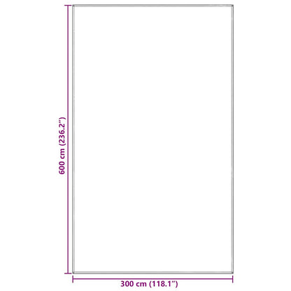 vidaXL Tent Carpet Folding Manual Light Grey 600 x 300 cm Polyethylene
