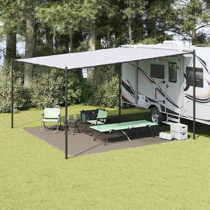 vidaXL Tent Carpet Folding Manual Light Grey 400 x 400 cm Polyethylene