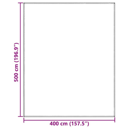 vidaXL Tent Carpet Folding Manual Light Grey 500 x 400 cm Polyethylene