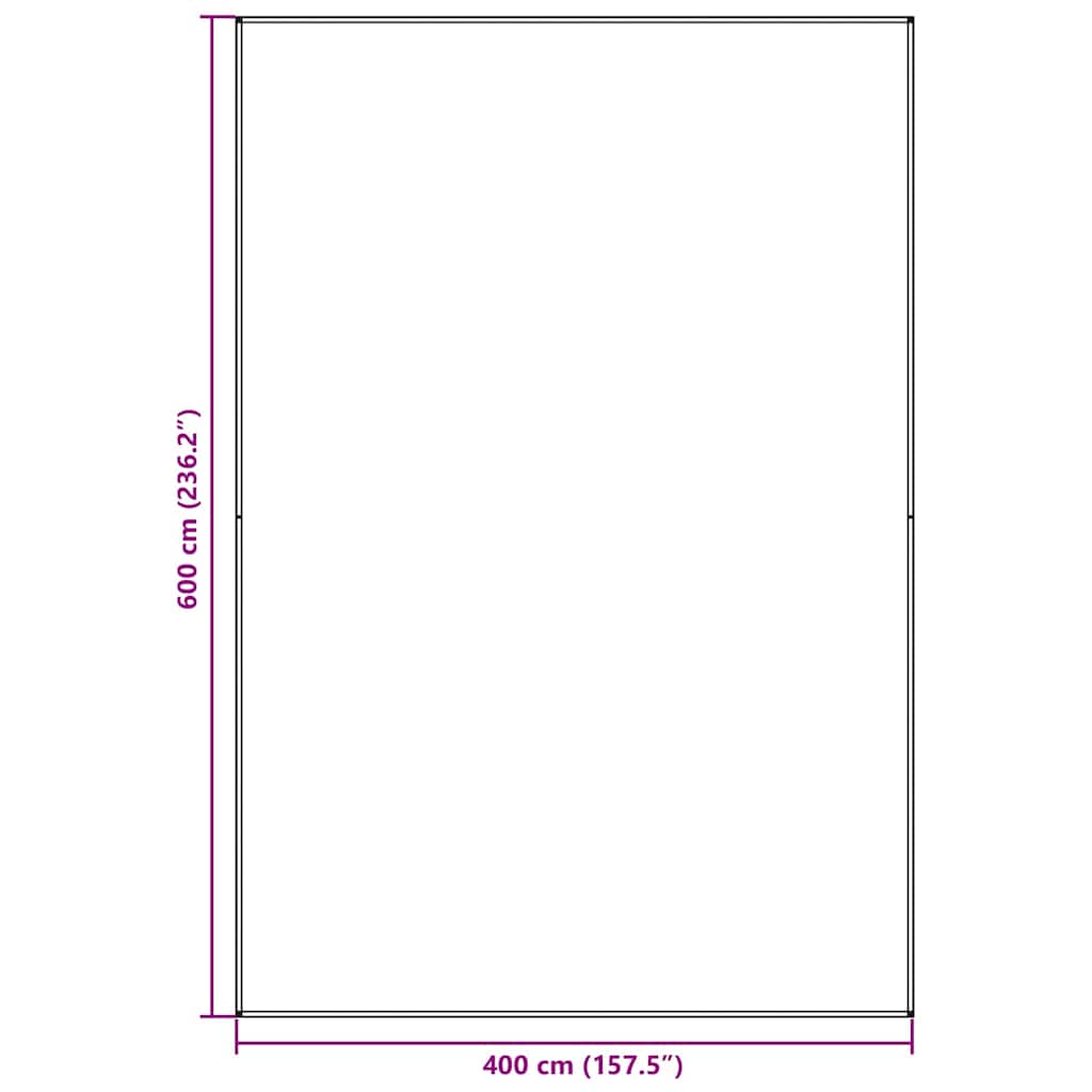 vidaXL Tent Carpet Folding Manual Light Grey 600 x 400 cm Polyethylene