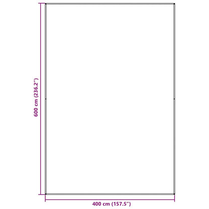 vidaXL Tent Carpet Folding Manual Light Grey 600 x 400 cm Polyethylene