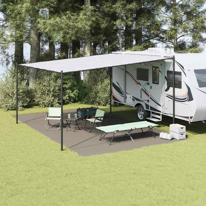 vidaXL Tent Carpet Folding Manual Light Grey 700 x 400 cm Polyethylene