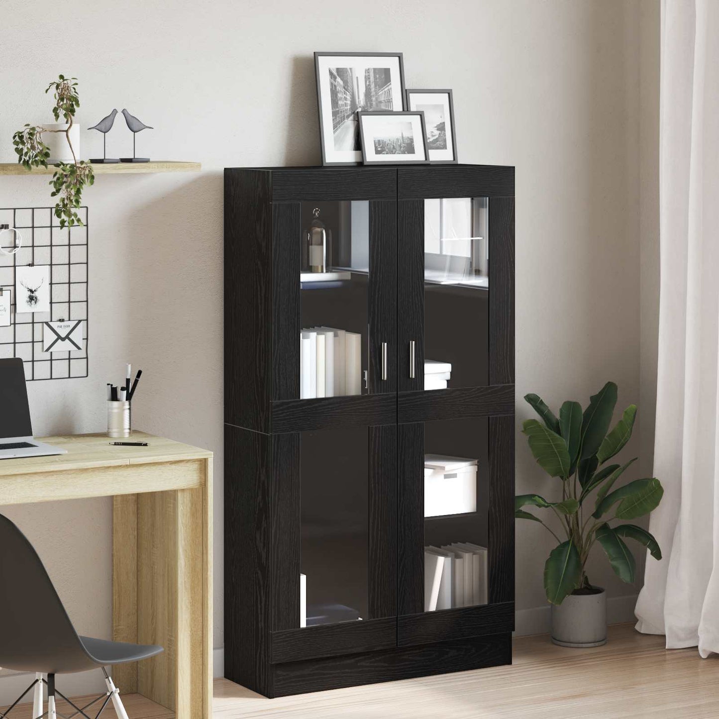 vidaXL Book Cabinet 4-Tier 82.5 x 30.5 x 150 cm Engineered Wood