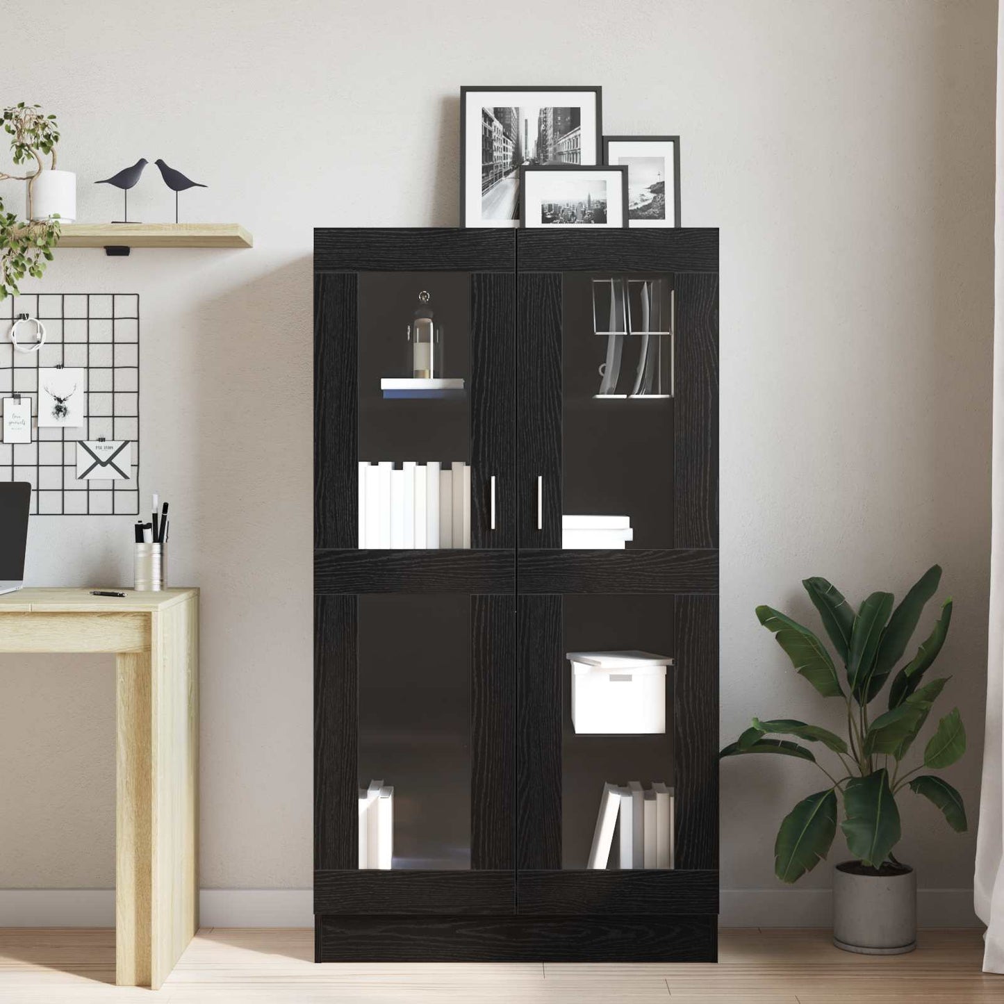 vidaXL Book Cabinet 4-Tier 82.5 x 30.5 x 150 cm Engineered Wood