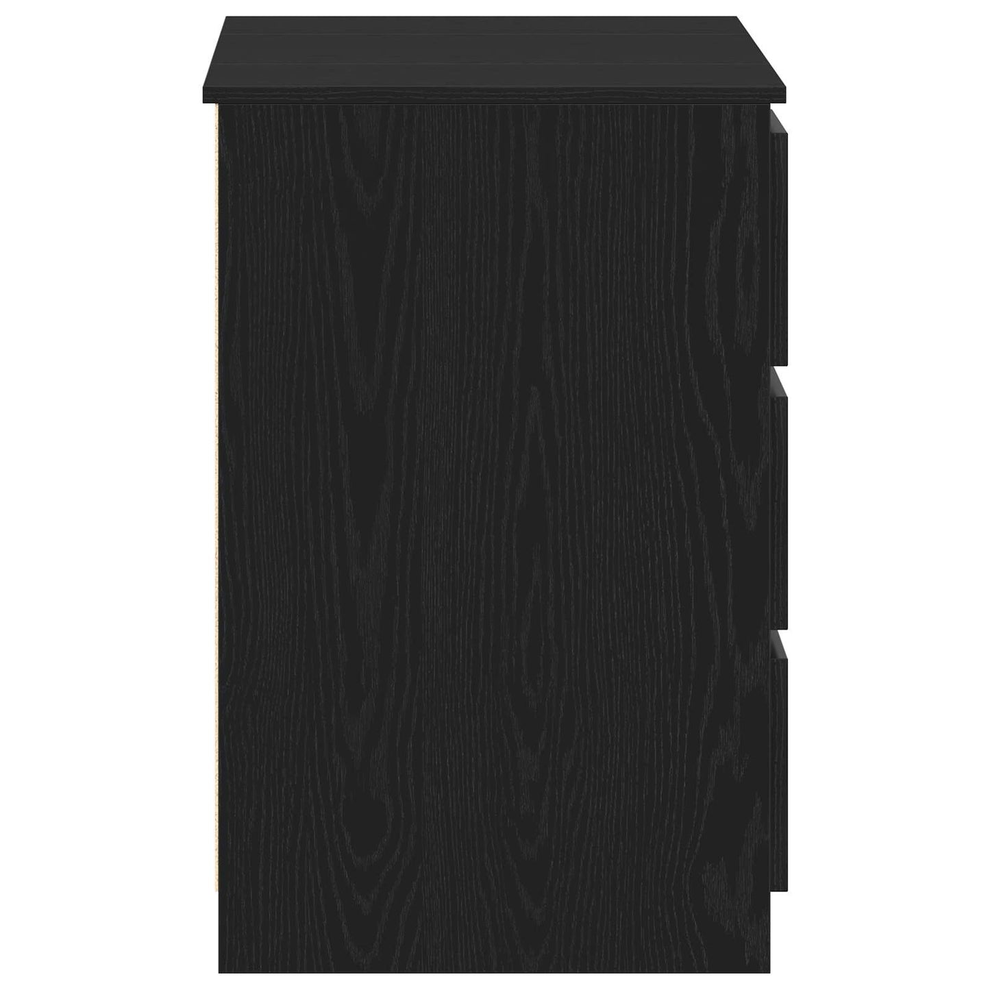 vidaXL Desk with Drawer Black Oak 140 x 50 x 76 cm Engineered Wood