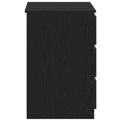 vidaXL Desk with Drawer Black Oak 140 x 50 x 76 cm Engineered Wood