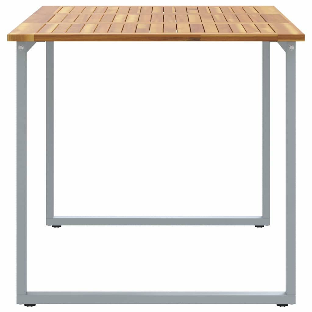 vidaXL Garden Table Grey 140 x 80 x 75 cm Solid Acacia Wood