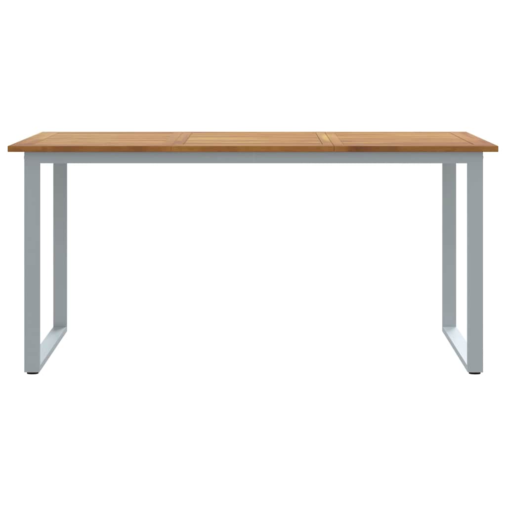 vidaXL Garden Table Grey 160 x 80 x 75 cm Solid Acacia Wood