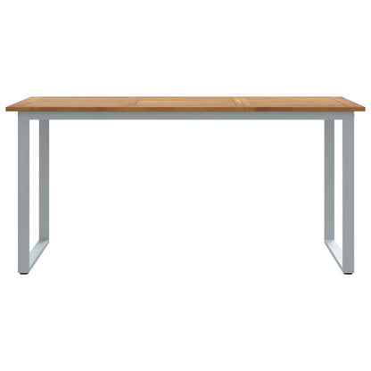 vidaXL Garden Table Grey 160 x 80 x 75 cm Solid Acacia Wood