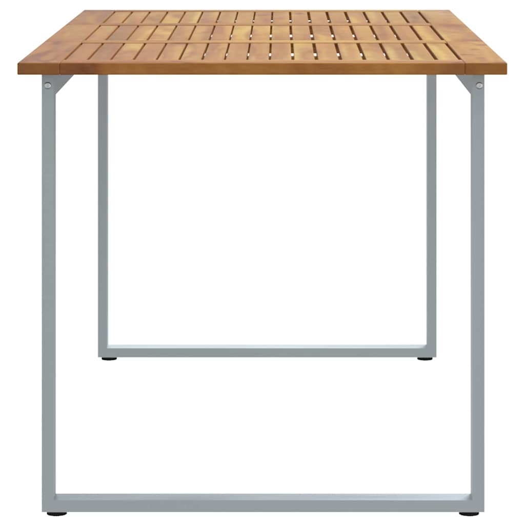 vidaXL Garden Table Grey 160 x 80 x 75 cm Solid Acacia Wood