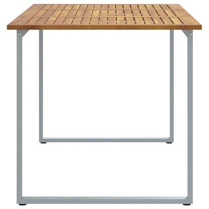 vidaXL Garden Table Grey 160 x 80 x 75 cm Solid Acacia Wood
